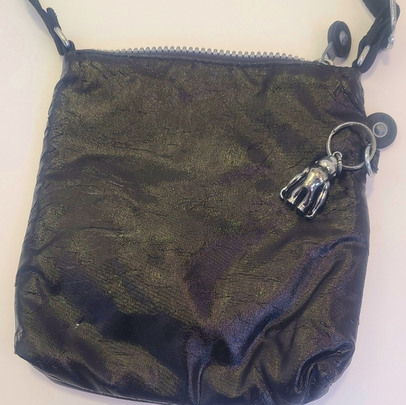 Kipling alvar black zipper mini nylon crossbody shoulder bag handbag size mini - Picture 4 of 7